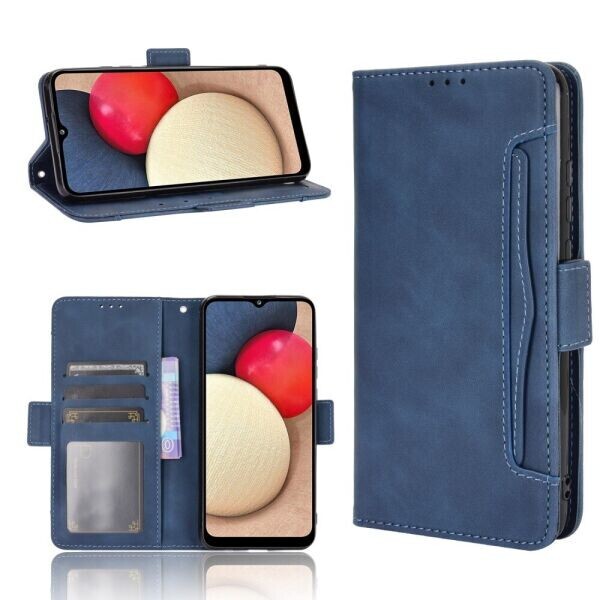 

Чехол Deexe Wallet Stand для Samsung Galaxy A02s (A025) - Blue