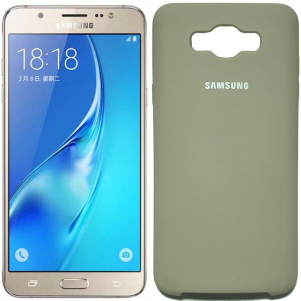 

Чехол силиконовый оригинальный для Samsung J710 (J7-2016) Пепельно серый (20494)