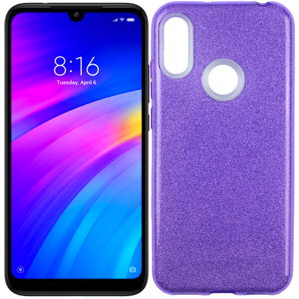 

Чехол силиконовый 3in1 Блёстки для Xiaomi Redmi 7 Violet (26843)
