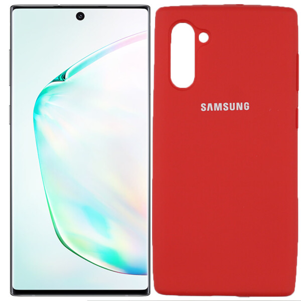

Чехол силиконовый оригинальный для Samsung Note 10 Красный FULL (27239)