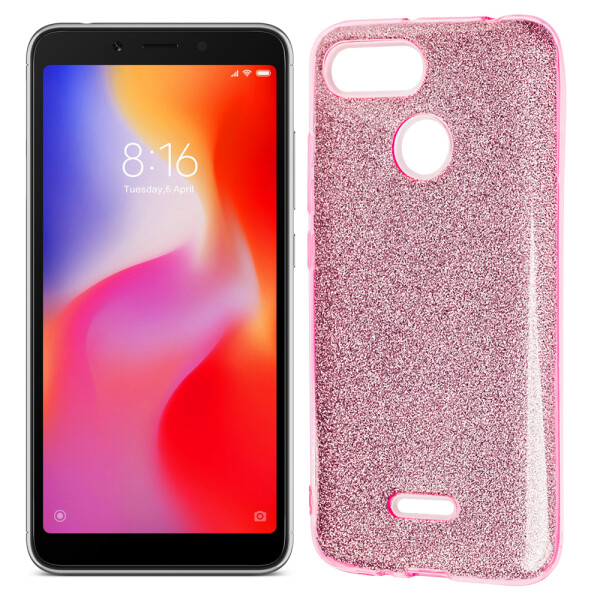 

Чехол силиконовый 3in1 Блёстки для Xiaomi Redmi 6 Pink (25823)
