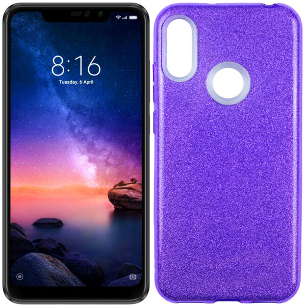 

Чехол силиконовый 3in1 Блёстки для Xiaomi REDMI Note 6 Pro Violet (26844)