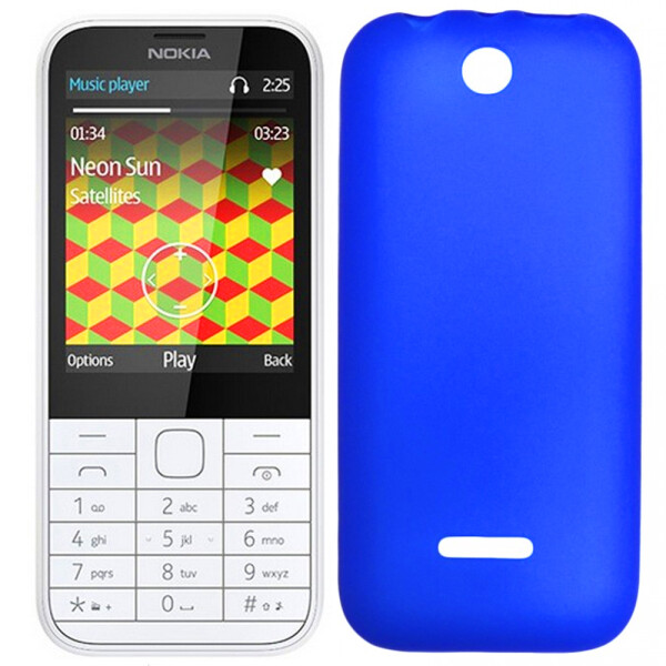 

Чехол силиконовый оригинальный для Nokia 225 Blue (1864)