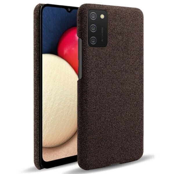 

Защитный чехол KSQ Cloth Style для Samsung Galaxy A02s (A025) - Brown