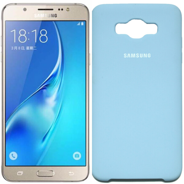 

Чехол силиконовый оригинальный для Samsung J710 (J7-2016) Светло голубой (20493)