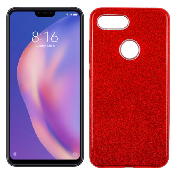 

Чехол силиконовый 3in1 Блёстки для Xiaomi Mi8 Lite Red (25821)