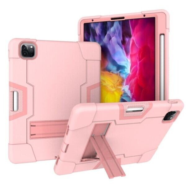 

Защитный чехол Deexe Color Kickstand для Apple iPad Pro 12.9 (2020) / iPad Pro 12.9 (2021) - Pink
