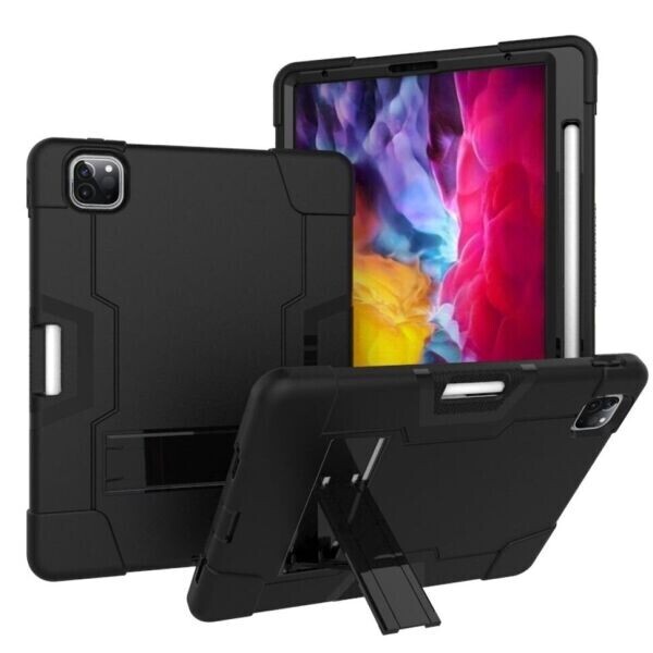 

Защитный чехол Deexe Color Kickstand для Apple iPad Pro 12.9 (2020) / iPad Pro 12.9 (2021) - Black