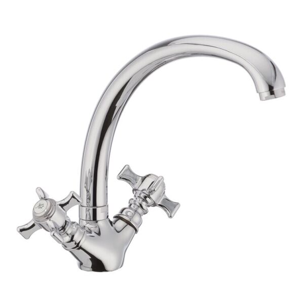 

Смеситель для кухни двухзахватный HAIBA Zeus HB0433 хром латунь 63193