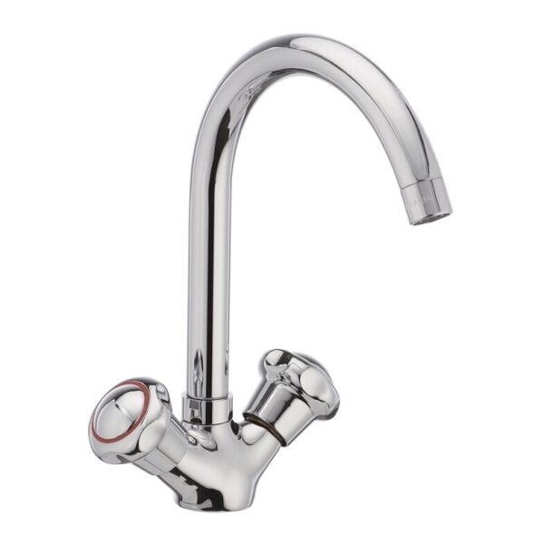 

Смеситель кухонный двуручный HAIBA Mega HB0291 хром латунь 64310