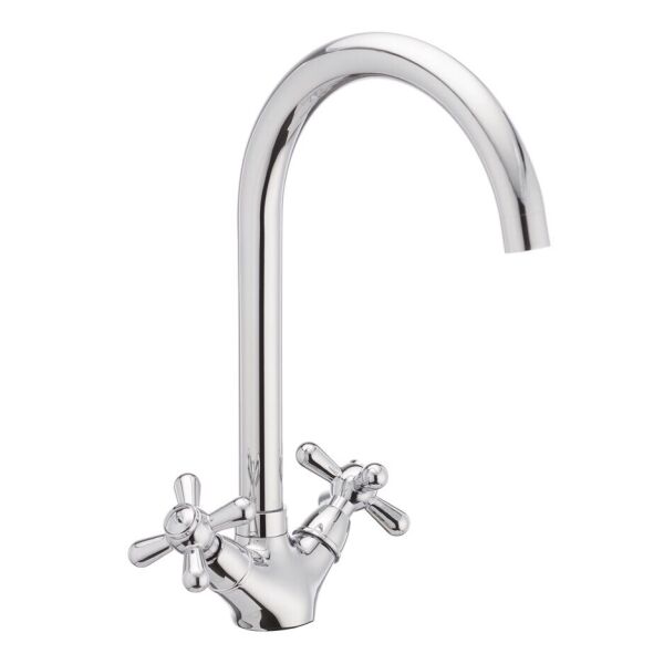 

Кран на кухню двуручный HAIBA Dominox HB0091 хром латунь 63025