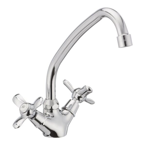 

Кран на кухню двухрукояточный HAIBA Vilta HB0387 хром латунь 64182