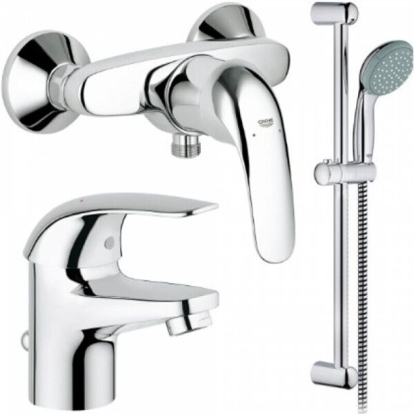 

Набор смесителей для ванны GROHE Euroeco 123232 хром латунь 77609