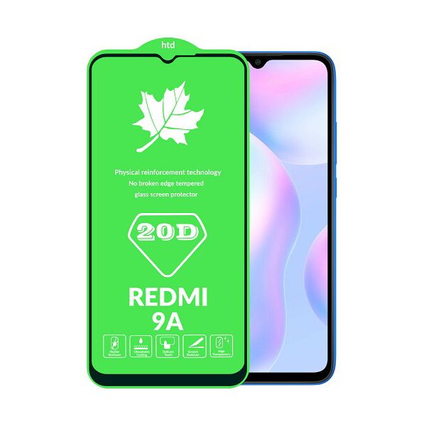 

Защитное стекло 20D Xiaomi Redmi 9A, 9C, Poco C3 (20D, Черный) без упаковки