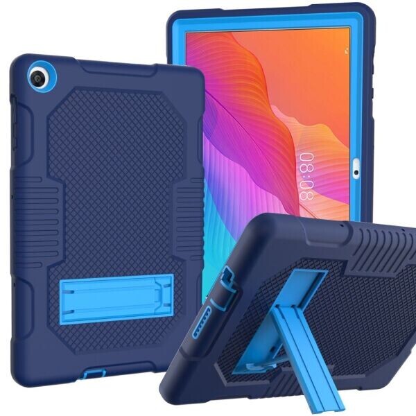 

Защитный чехол Deexe Color Kickstand для Huawei MatePad T10s / T10 - Dark Blue / Blue
