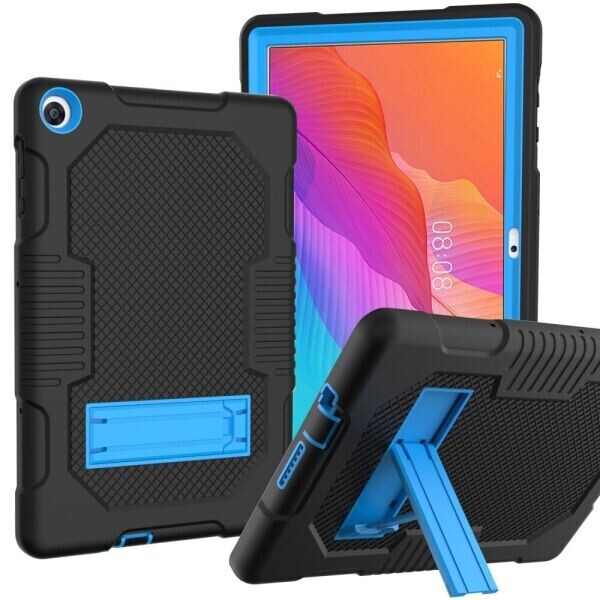 

Защитный чехол Deexe Color Kickstand для Huawei MatePad T10s / T10 - Black / Blue