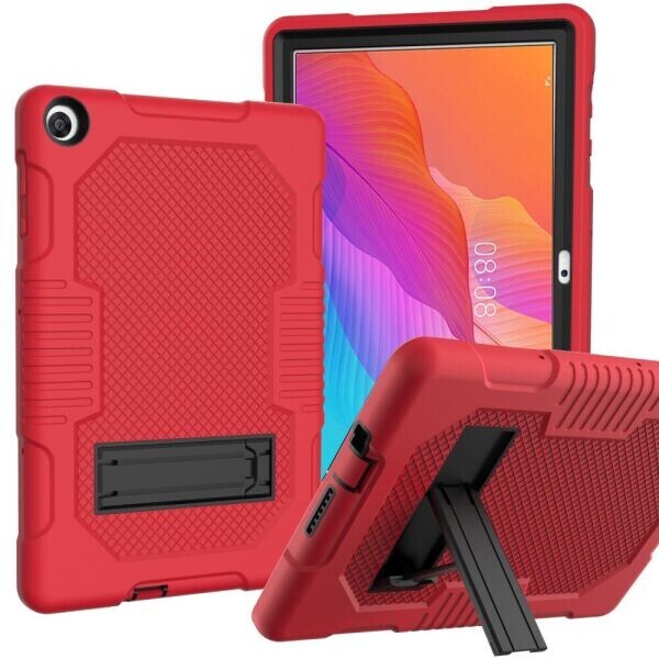 

Защитный чехол Deexe Color Kickstand для Huawei MatePad T10s / T10 - Red / Black