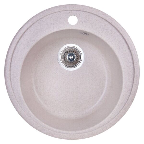 

Кухонная мойка композитная круглая COSH D51 COSHD51K800 506мм x 506мм бежевый с сифоном 62151
