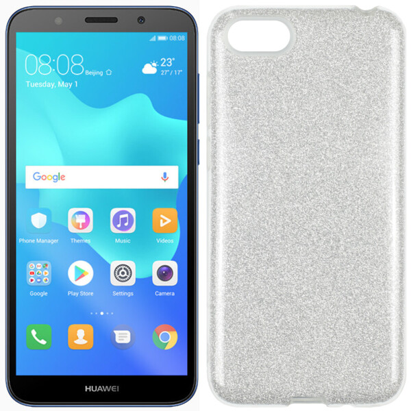 

Чехол силиконовый 3in1 Блёстки для Huawei Y5 2018 White (23610)