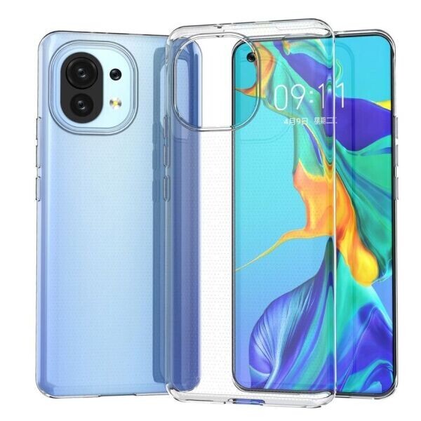 

Силиконовый (TPU) чехол Deexe UltraThin для Xiaomi Mi 11 - Transparent