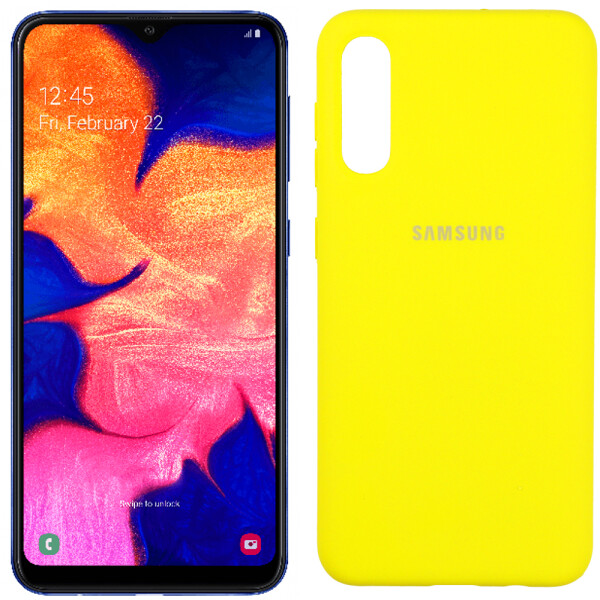 

Чехол силиконовый оригинальный для Samsung A307/A505 Galaxy A30s/A50 2019 Ярко желтый FULL (26430)