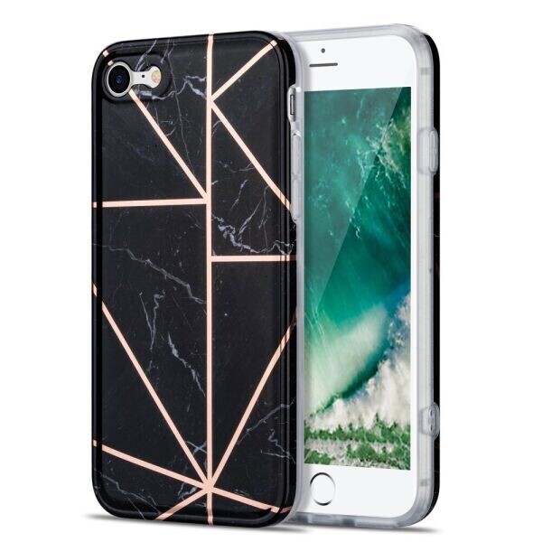 

Защитный чехол Deexe Marble Pattern для Apple iPhone SE 2 (2020) / iPhone 8 / iPhone 7 - Black