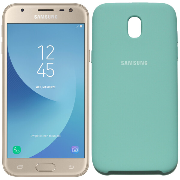 

Чехол силиконовый оригинальный для Samsung J730 (J7-2017) Светло голубой (20499)