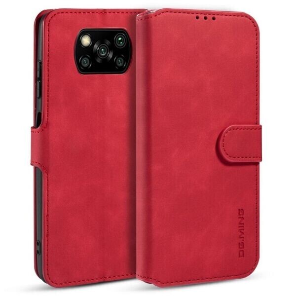 

Чехол DG.MING Retro Style для Xiaomi Poco X3 - Red