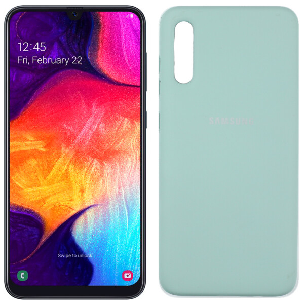 

Чехол силиконовый оригинальный для Samsung A705 Galaxy A70 2019 Светло голубой FULL (26445)