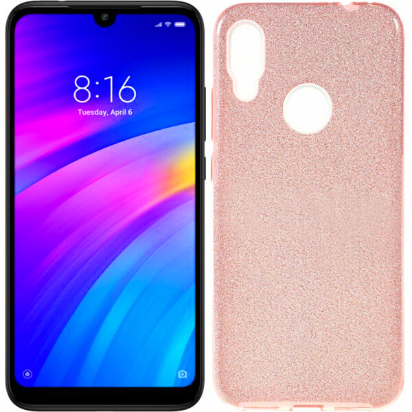 

Чехол силиконовый 3in1 Блёстки для Xiaomi REDMI Note 7 Pink (26848)