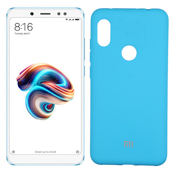 

Чехол силиконовый оригинальный для Xiaomi Redmi Note 5 Pro Ярко Синий (27707)