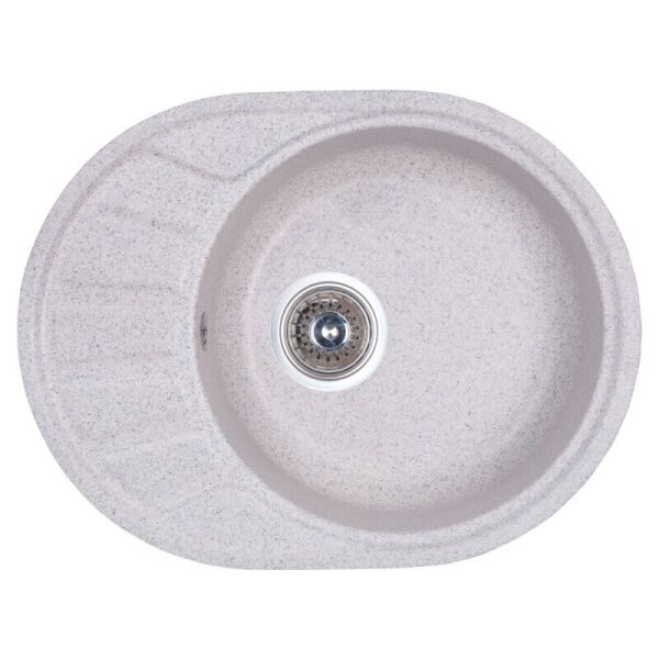 

Кухонная мойка композитная овальная COSH 210 COSH5845K210 570мм x 440мм серый с сифоном 62109