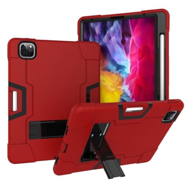 

Защитный чехол Deexe Color Kickstand для Apple iPad Air 4 10.9 (2020) / iPad Pro 11 (2020) - Red / Black