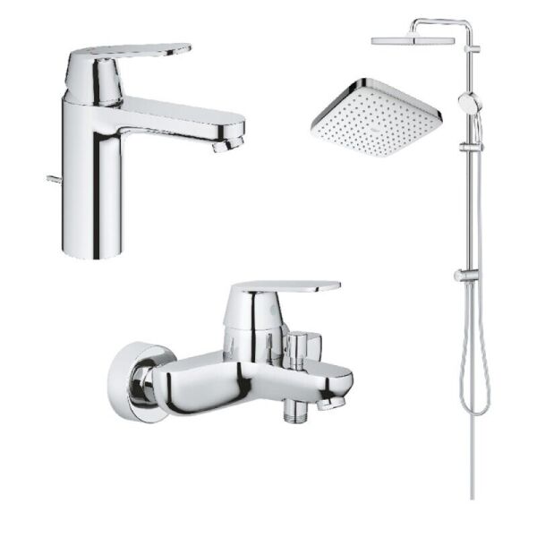 

Комплект смесителей для ванной GROHE Tempesta Cosmopolitan 126112R хром латунь 76679