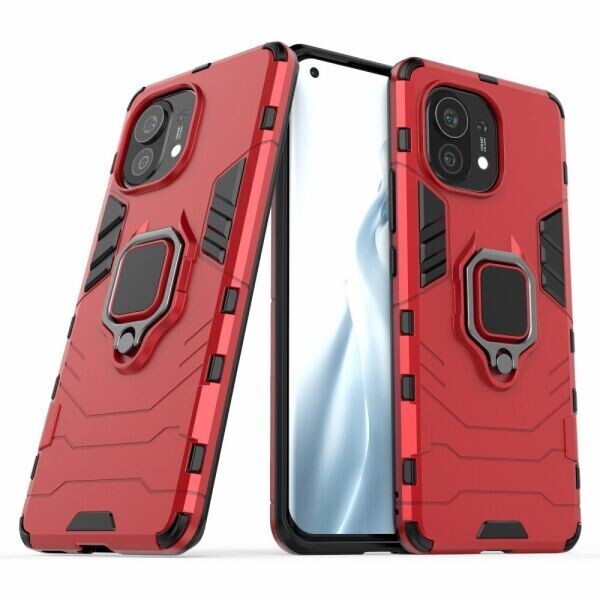 

Защитный чехол Deexe Hybrid Case для Xiaomi Mi 11 - Red