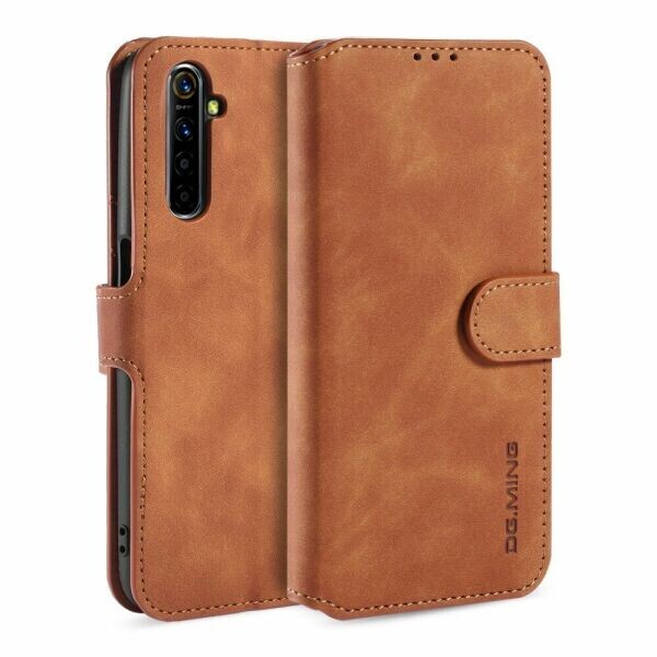 

Чехол DG.MING Retro Style для Realme 6 / 6s - Brown