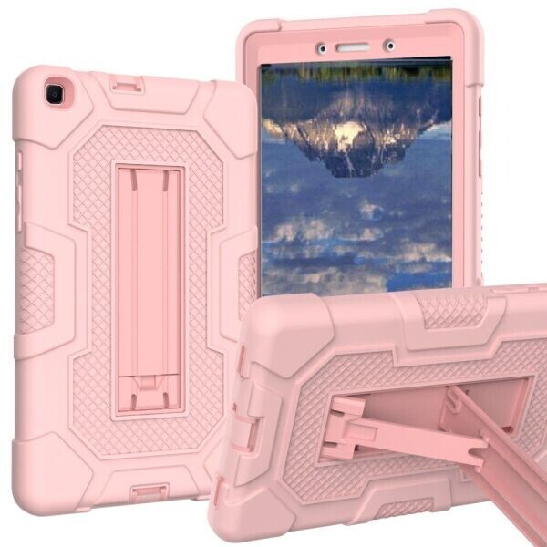 

Защитный чехол Deexe Color Kickstand для Samsung Galaxy Tab A 8.0 (2019) - Rose Gold