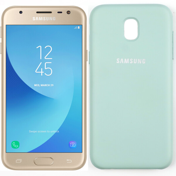 

Чехол силиконовый оригинальный для Samsung J530 (J5-2017) Голубой FULL (28150)
