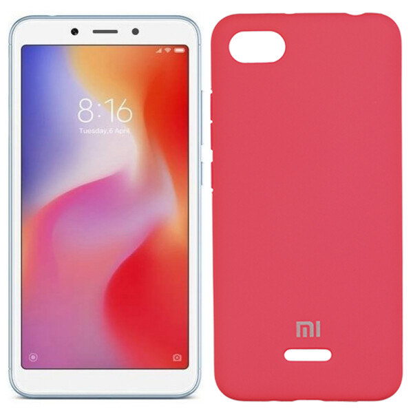

Чехол силиконовый оригинальный для Xiaomi Redmi 6a Ярко розовый FULL (26046)