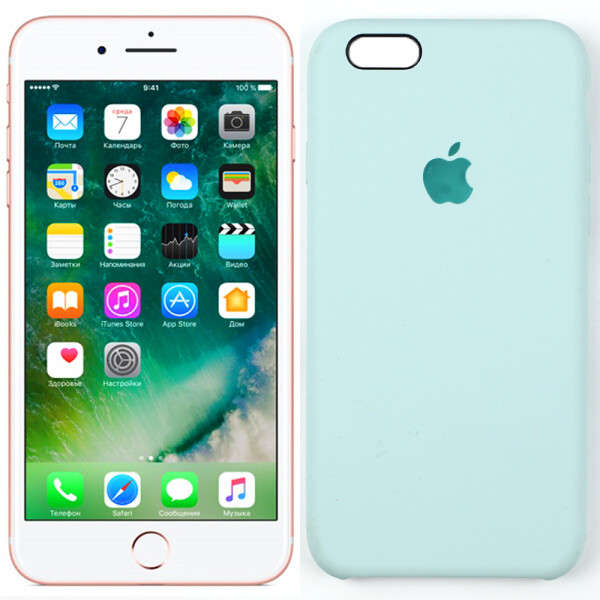 

Оригинальный силиконовый чехол для iPhone 6/6s Фисташковый (28481)