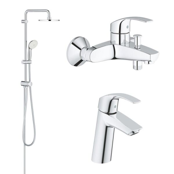 

Комплект смесителей для ванны GROHE Eurosmart 123389M хром латунь 61896
