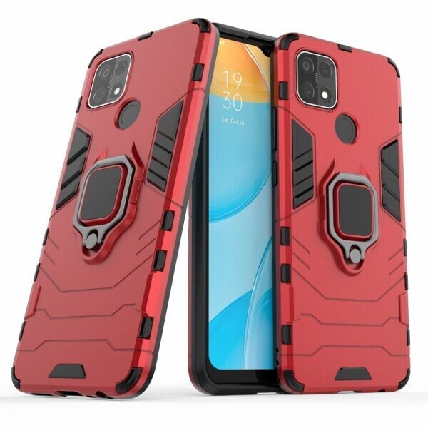 

Защитный чехол Deexe Hybrid Case для Oppo A15 / A15s - Red