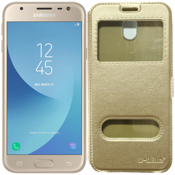 

Чехол книжка U-Like Simple для Samsung J730 (2017) Gold (21125)