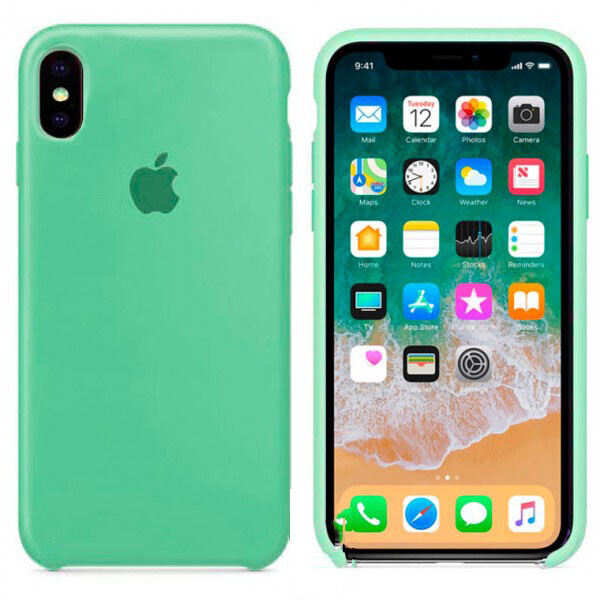 

Чехол Silicone Case Apple iPhone X, XS салатовый 01
