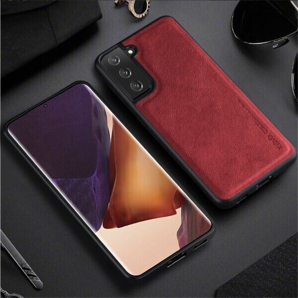 

Защитный чехол X-LEVEL Leather Back Cover для Samsung Galaxy S21 (G991) - Red