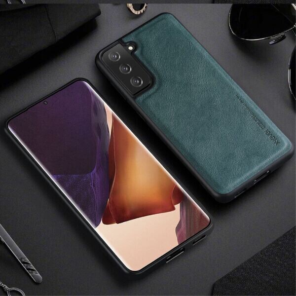 

Защитный чехол X-LEVEL Leather Back Cover для Samsung Galaxy S21 (G991) - Green