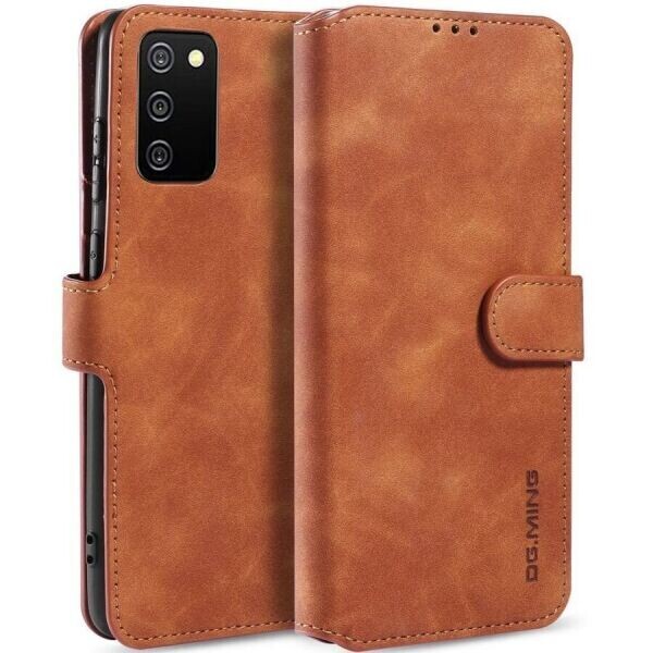 

Чехол DG.MING Retro Style для Samsung Galaxy A02s (A025) - Brown