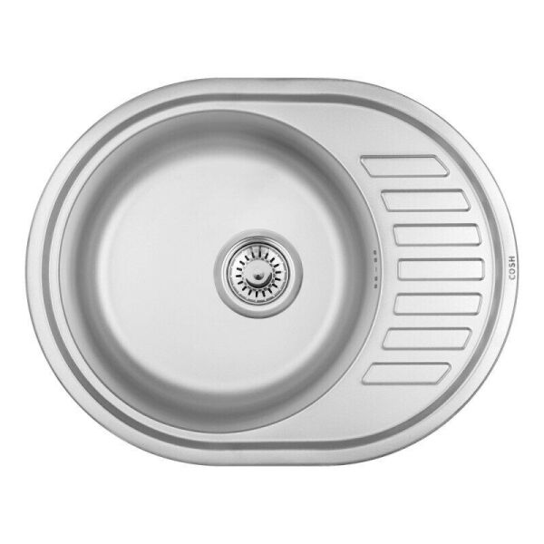 

Мойка на кухню стальная овальная COSH COSH7112D08 450мм x 570мм микротекстура 0.8мм 61998