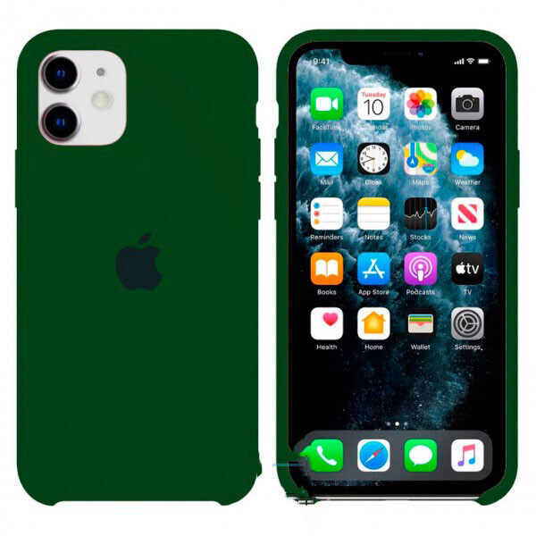 

Чехол Silicone Case Apple iPhone 11 темно-Зеленый 45