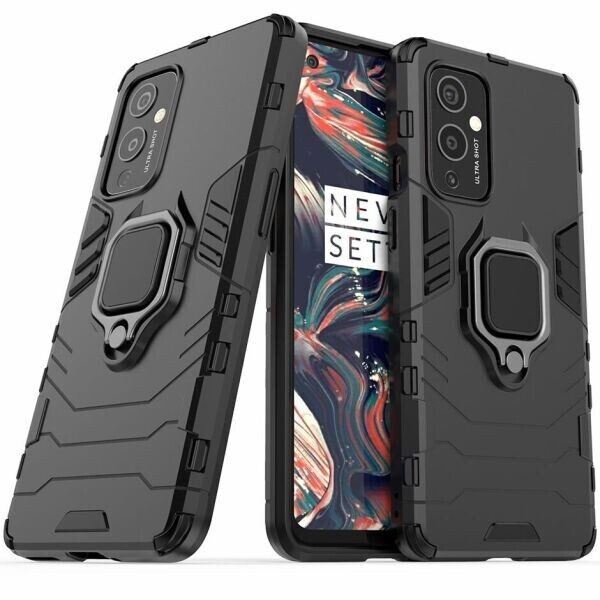 

Защитный чехол Deexe Hybrid Case для OnePlus 9 - Black